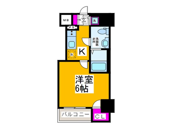 ｻﾑﾃｨ西長堀ﾘﾊﾞｰﾌﾛﾝﾄ(404)の物件間取画像